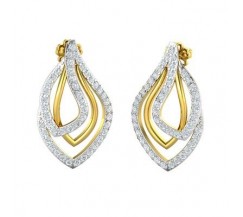 Natural Diamond Earrings 1.89 CT / 6.63 gm Gold