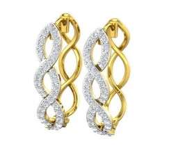 Natural Diamond Earrings 0.70 CT / 5.98 gm Gold