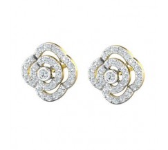 Natural Diamond Earrings 0.66 CT / 4.39 gm Gold