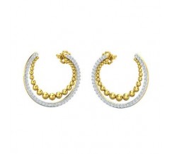 Natural Diamond Earrings 0.73 CT / 4.90 gm Gold