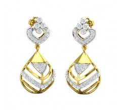 Natural Diamond Earrings 0.76 CT / 4.80 gm Gold