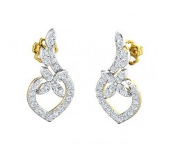 Natural Diamond Earrings 0.62 CT / 3.06 gm Gold