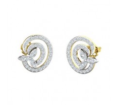 Natural Diamond Earrings 0.85 CT / 3.60 gm Gold