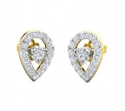 Natural Diamond Earrings 0.61 CT / 2.34 gm Gold