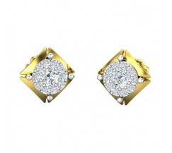 Natural Diamond Earrings 0.44 CT / 2.90 gm Gold