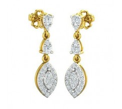 Natural Diamond Earrings 0.60 CT / 3.26 gm Gold