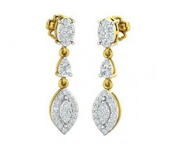 Natural Diamond Earrings 0.68 CT / 3.98 gm Gold