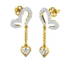 Natural Diamond Earrings 0.50 CT / 2.955 gm Gold