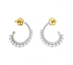Natural Diamond Earring 1.14 CT / 4.60 gm Gold