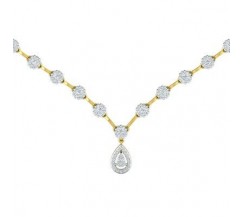 Natural Diamond Necklace 3.21 CT / 24.27 gm Gold