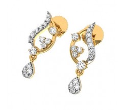 Natural Diamond Earrings 0.31 CT / 2.35 gm Gold
