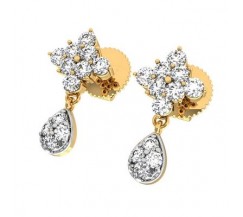 Natural Diamond Earrings 0.32 CT / 2.03 gm Gold