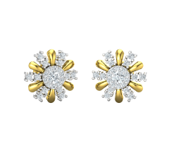Natural Diamond Earrings 0.56 CT / 3.72 gm Gold