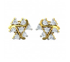 Natural Diamond Earrings 0.98 CT / 6.45 gm Gold