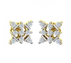 Natural Diamond Earrings 0.36 CT / 2.25 gm Gold