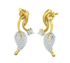 Natural Diamond Earrings 0.92 CT / 8.00 gm Gold