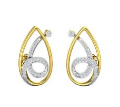 Natural Diamond Earrings 0.58 CT /  7.11 gm Gold