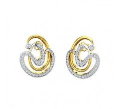Natural Diamond Earrings 0.86 CT / 7.46 gm Gold