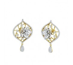 Natural Diamond Earrings 1.82 CT / 11.63 gm Gold