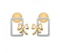 Natural Diamond Earrings 0.32 CT / 5.53 gm Gold
