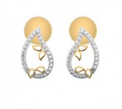 Natural Diamond Earrings 0.15 CT / 2.50 gm Gold
