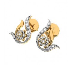 Natural Diamond Earrings 0.32 CT / 2.40 gm Gold