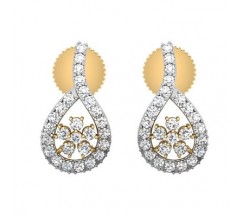 Natural Diamond Earrings 0.69 CT / 2.55 gm Gold