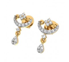 Natural Diamond Earrings 0.448 CT / 2.50 gm Gold