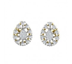 Natural Diamond Earrings 0.27 CT / 4.40 gm Gold
