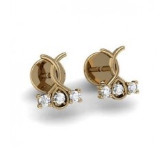 Natural Diamond Earrings 0.13 CT / 2.72 gm Gold