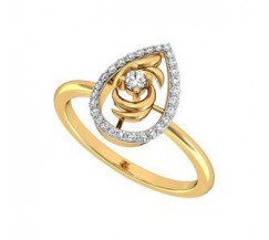 Natural Diamond Ring 0.15 CT / 2.10 gm Gold