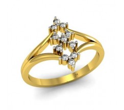 Natural Diamond Ring 0.17 CT / 2.06 gm Gold