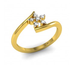 Natural Diamond Ring 0.10 CT / 1.85 gm Gold
