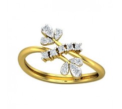 Natural Diamond Ring 0.22 CT / 2.50 gm Gold