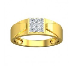 Natural Diamond Ring for Men 0.27 CT / 4.95 gm Gold