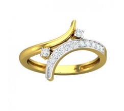 0.22 CT Natural Diamond Ring in 2.60 gm Gold