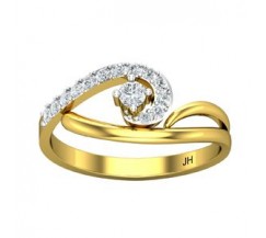 Natural Diamond Ring 0.24 CT / 2.10 gm Gold