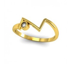 Natural Diamond Ring 0.05 CT / 1.57 gm Gold