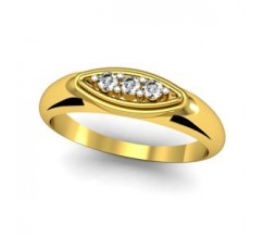 Natural Diamond Ring 0.09 CT / 2.90 gm Gold