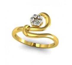 Natural Diamond Ring 0.12 CT / 2.58 gm Gold