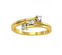 Natural Diamond Ring 0.195 CT / 2.20 gm Gold