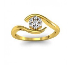 Natural Diamond Ring 0.12 CT / 1.98 gm Gold