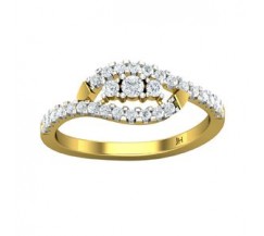 Natural Diamond Ring 0.38 CT / 2.45 gm Gold