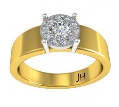 Natural Diamond Ring for Men 0.36 CT / 6.50 gm Gold