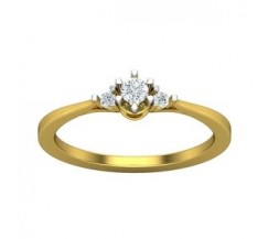 Natural Diamond Ring 0.15 CT / 2.20 gm Gold