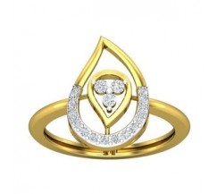 Natural Diamond Ring 0.21 CT / 2.85 gm Gold