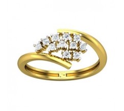 Natural Diamond Ring 0.25 CT / 2.55 gm Gold
