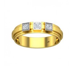 Natural Diamond Band for Men 0.19 CT / 5.72 gm Gold