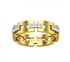 Natural Diamond Band for Men 0.36 CT / 5.27 gm Gold