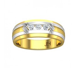 Natural Diamond Band for Men 0.19 CT / 7.50 gm Gold